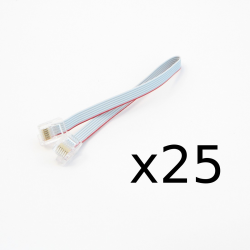 Classroom pack of Flexi-Cables for NXT/EV3 (20 cm x 25)